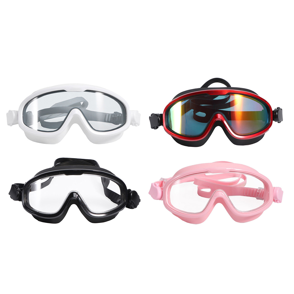 Goggles Swim - Антифоговые водонепроницаемые очки для плавания, белые,