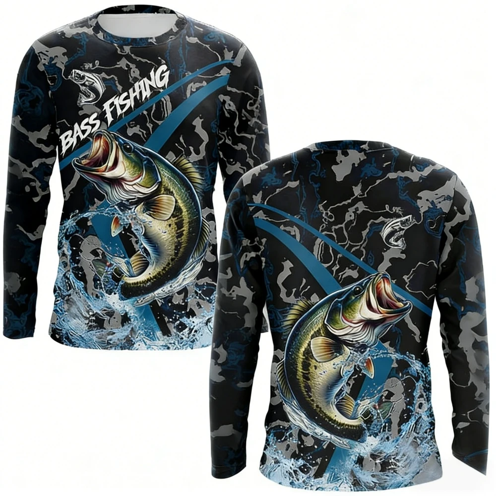 Rash Guard - Мужская рубашка для рыбалки с длинным