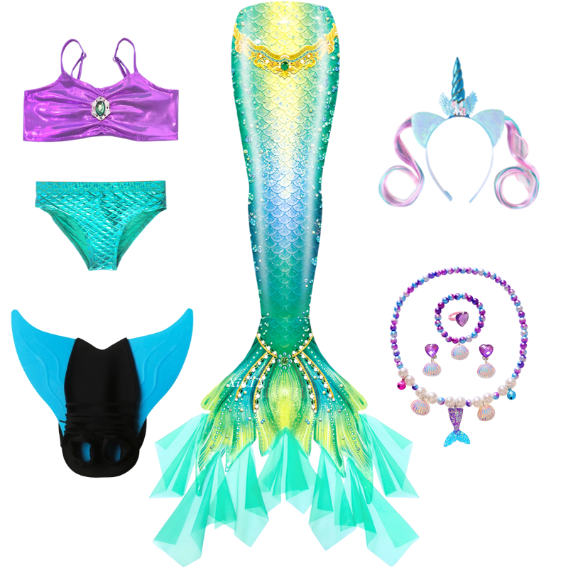 Swim Fins - Костюм русалки для девочек, хвост русалки
