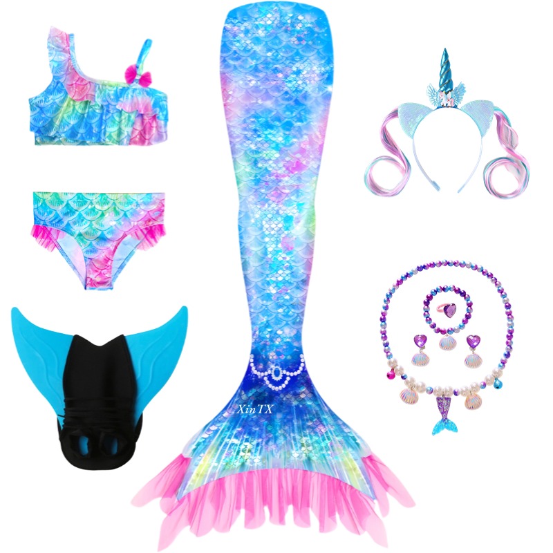 Костюм русалки для девочек, хв – обзор и цена Swim Fins